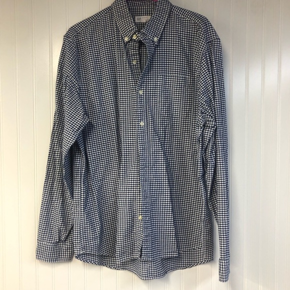 Gap Men's Blue Checkered Plaid Long Sleeve Button Down Shirt XL - Picture 1 of 4